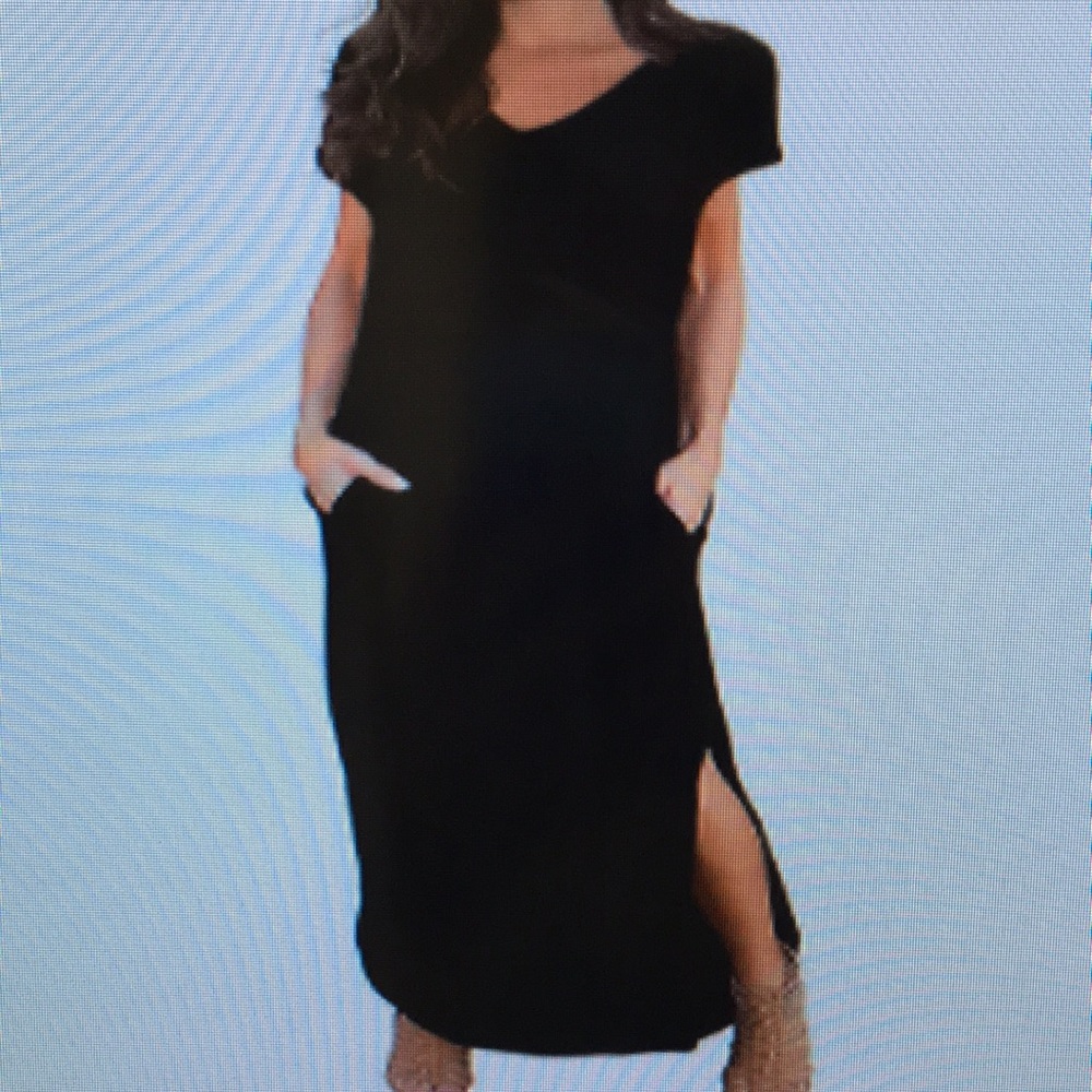 Maternity Nursing Split Breastfeeding Long Dress